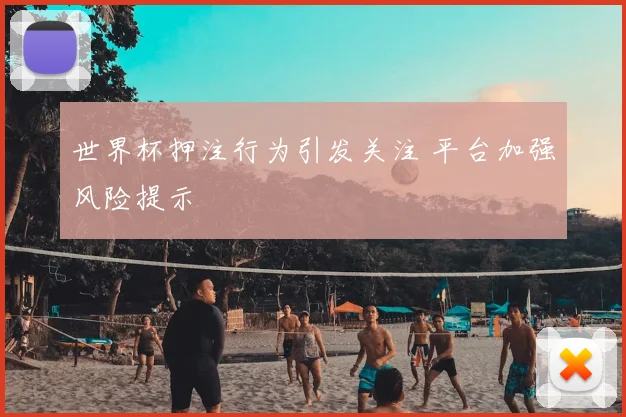 世界杯押注行为引发关注 平台加强风险提示